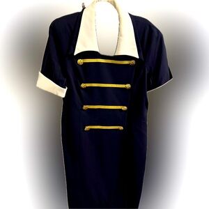 Free US shipping. Vintage 80’s Nautical Inspired Constance Sanders Dress Size 12